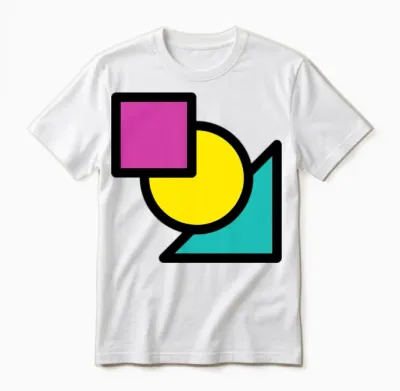 Geometry Triangle Rectangle Circle Unisex T-Shirt - White