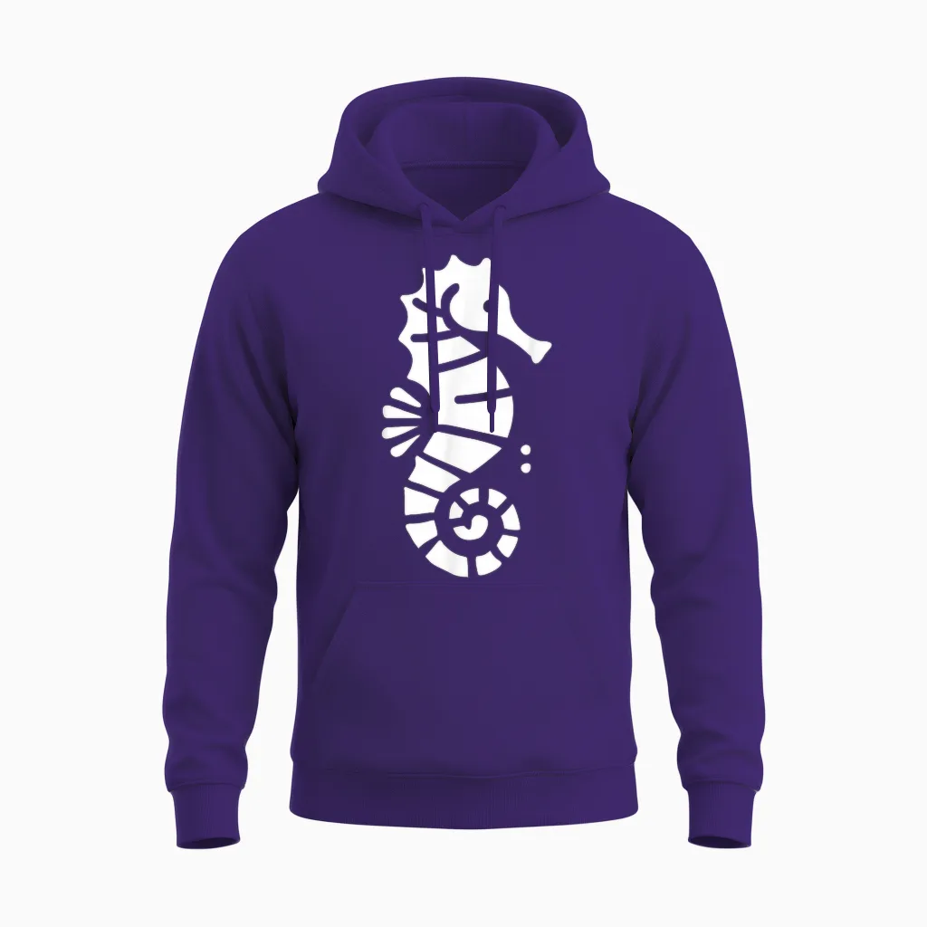 Seepferdchen - Ocean Wildlife Unisex Hoodie in Purple