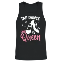 Dancing Female Tap Dancer Unisex Tank Top - Black – 2