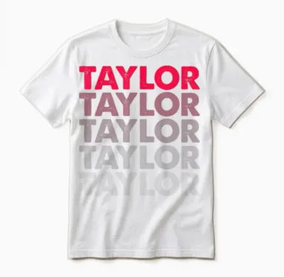I Love Taylor Girls' First Name Vintage Taylor T-Shirt, White Unisex T-Shirt - White