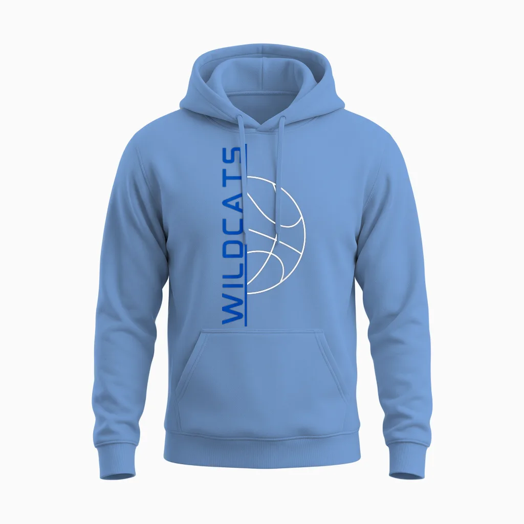 Wildcats Basketball Unisex Hoodie in Carolina Blue