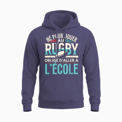 Rugby Kids Boys Rugby Player Humour Rugby T-Shirt, Black, S Unisex Hoodie - Heather Sport Dark Navy