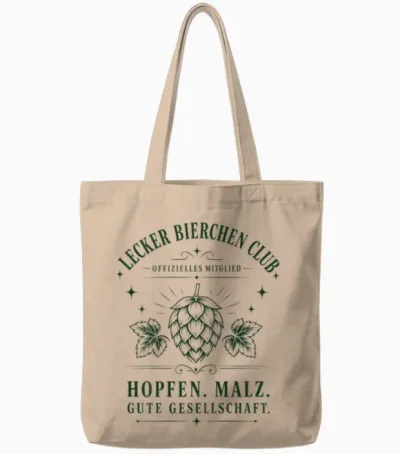 Lecker Bierchen Club Tote Bags - Natural