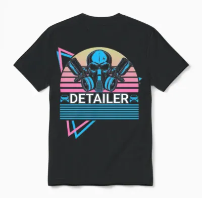 Detailer Retro Unisex T-Shirt - Black