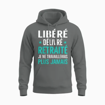 Retirement Gift for Men Women Humor Leaving Retirement T-Shirt, Black, S Unisex Hoodie - Graphite Heather