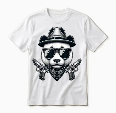 Ours Panda Gangsta Unisex T-Shirt - White