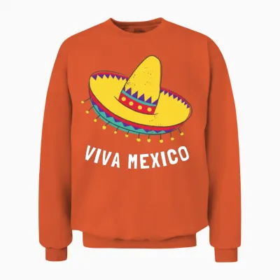 Viva Mexico Independence Day Unisex Sweatshirt - Orange