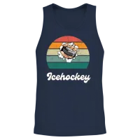 Retro Hockey Legend Unisex Tank Top - Navy – 2