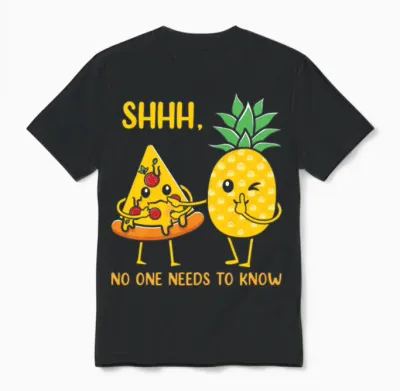 Funny Pizza Lovers Unisex T-Shirt - Black