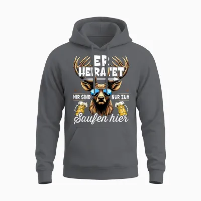 Junggesellenabschied Männer T-Shirt Polterabend Jga Männer Unisex Hoodie - Charcoal
