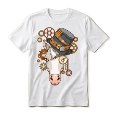 Steampunk Horse Riding Victorian Horses Steampunk Unisex T-Shirt - White
