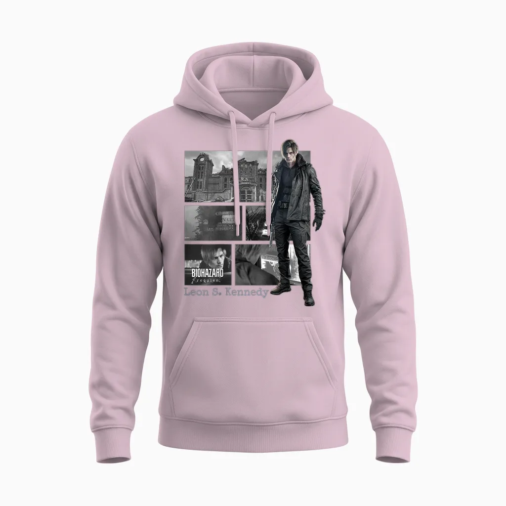 Resident Evil Requiem Leon Bp Unisex Hoodie in Light Pink