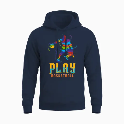 Basketball Unisex Hoodie in Navy