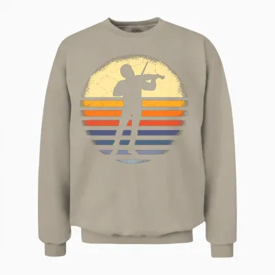 Violinist Retro Unisex Sweatshirt - Sand