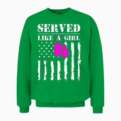Served Like a Girl Unisex Sweatshirt - Irish Green