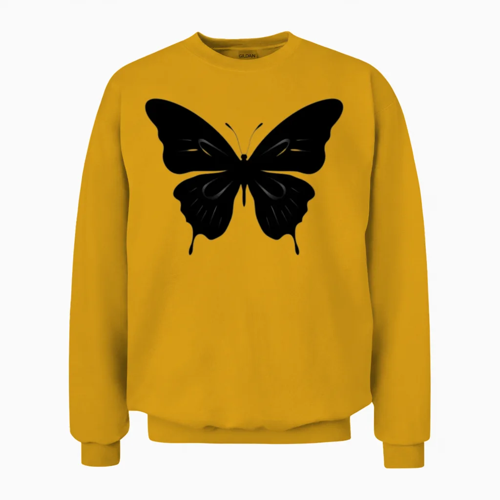 Butterfly Unisex Sweatshirt in Gold