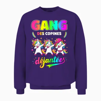 Gang of Girlfriends Dejanted Bride Future Bride Evjf Unisex Sweatshirt - Purple