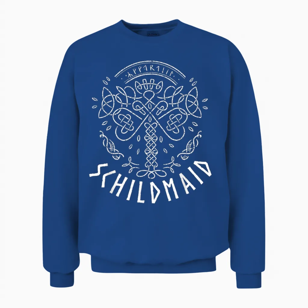 Schildmaid Nordic Warrior Viking Mythologie Unisex Sweatshirt in Royal