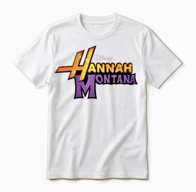 Disney Hannah Montana Logo Official Disney Channel Tv Series Unisex T-Shirt - White