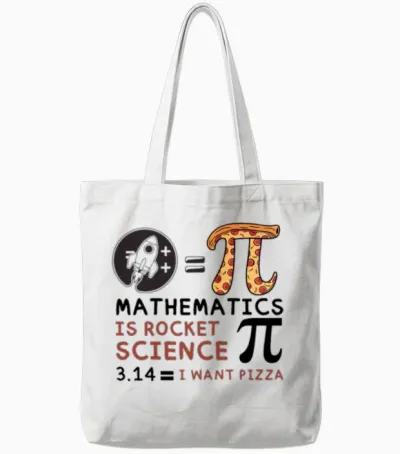 Funny Math Joke Tote Bags - White