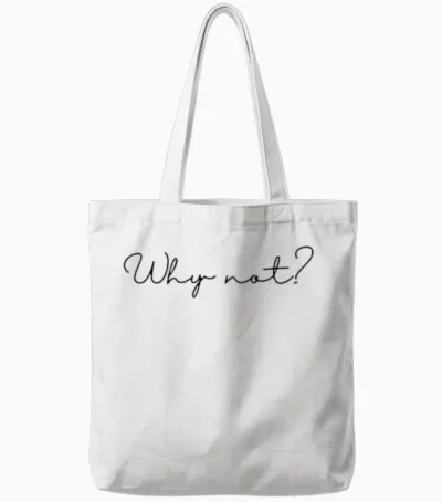 Hoodie with Inspiration Quote Tote Bags - White
