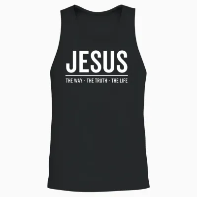 Jesus the Way the Truth the Life Unisex Tank Top - Black
