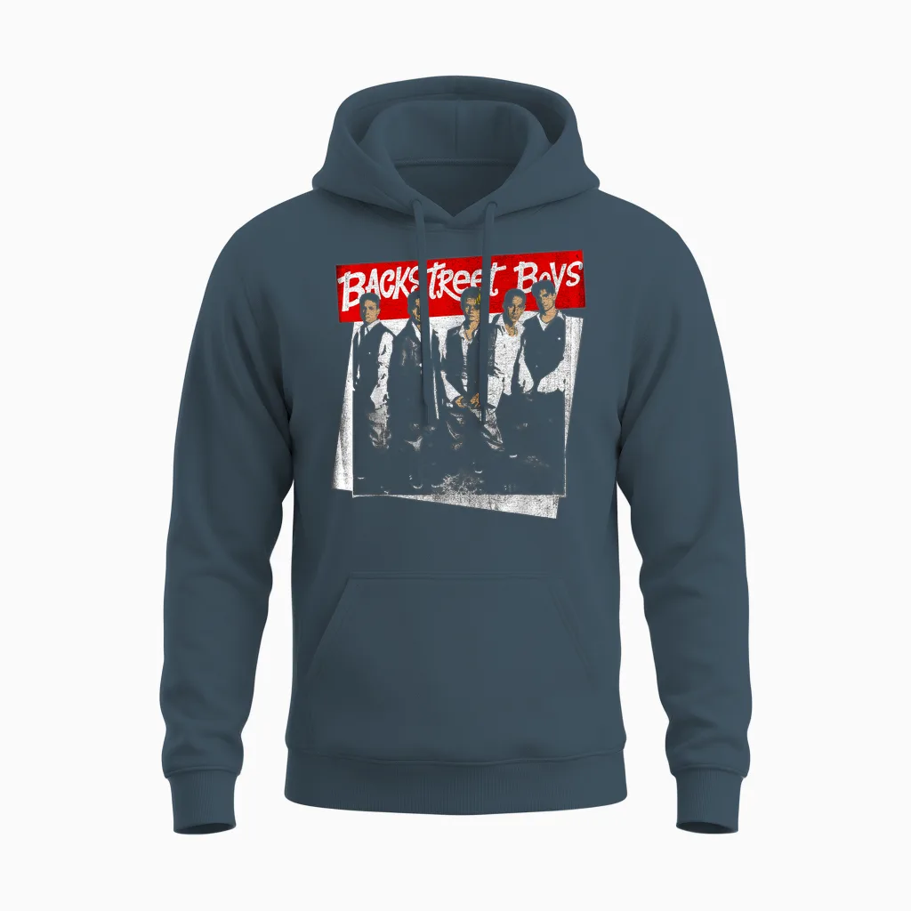 Backstreet Boys Vintage Photo Unisex Hoodie in Dark Heather