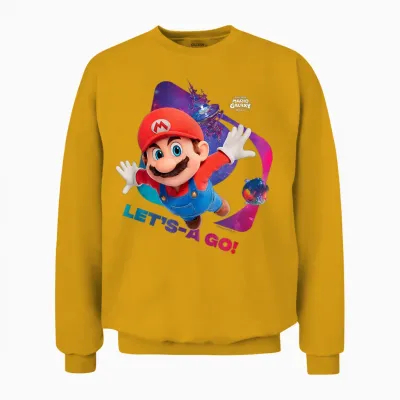 The Super Mario Galaxy Movie Let’s-A Go! Unisex Sweatshirt - Gold