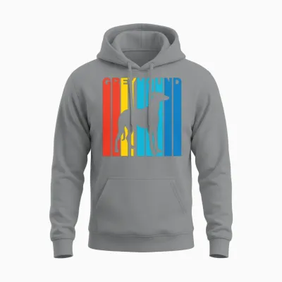 Retro Greyhound Unisex Hoodie - Sport Grey