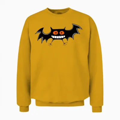 Funny Black Bat Unisex Sweatshirt - Gold