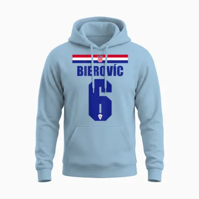 Kroatien Sauf-Trikot Party Trikot Unisex Hoodie - Light Blue