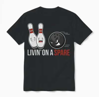 Funny Bowling Unisex T-Shirt - Black