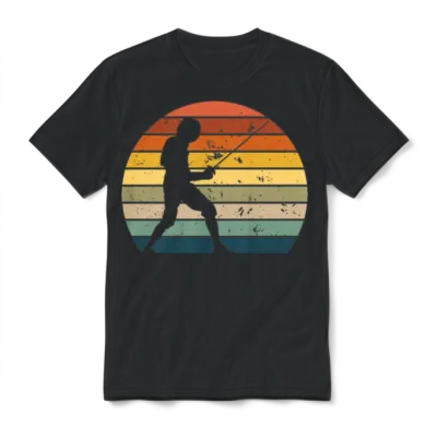 Retro Fencing Unisex T-Shirt - Black