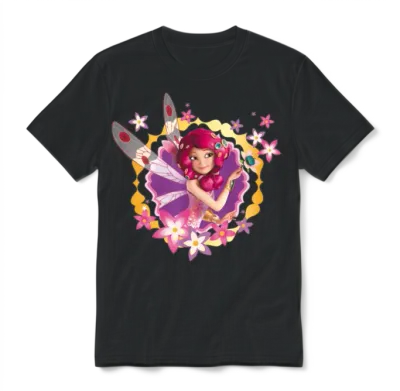 Mia & Me Flowers and Mia the Elf Unisex T-Shirt - Black