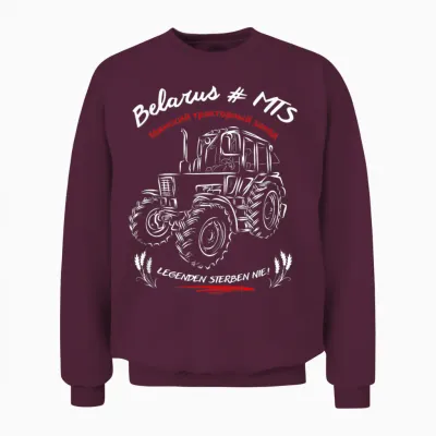 Belarus Mts//legenden Sterben Nie. Ostalgie/landmaschinen Unisex Sweatshirt - Maroon