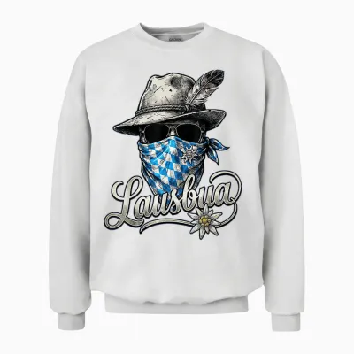 Lausbua Shirt Kinder Trachtenshirt Herren Trachten Unisex Sweatshirt - White