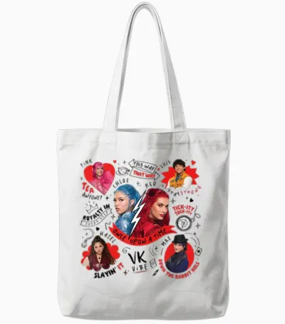 Disney Descendants: Wicked Wonderland Once Upon a Time Tote Bags - White
