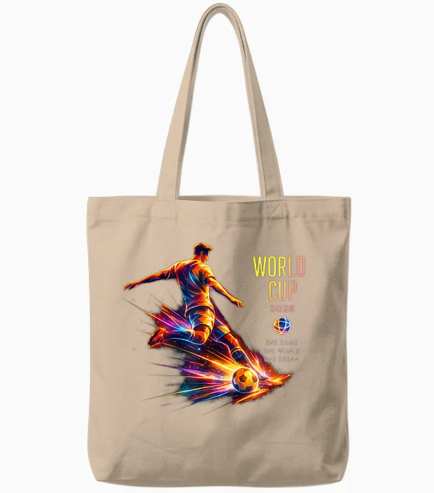 Fußball - Wm 2026 One Game World Dream, Farbig Tote Bags in Natural