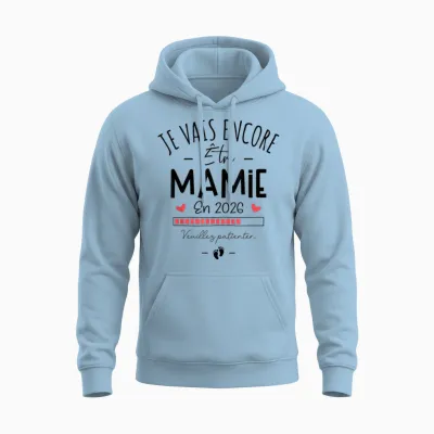 I Will Be Granny Again 2026 - Announcement 2nd Pregnancy Unisex Hoodie - Light Blue