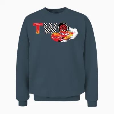 Disney & Pixar's Cars Numbers 2 Second 2nd Birthday Party Unisex Sweatshirt - Dark Heather