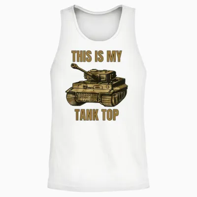 This Is My Tank Top Funny Tank Joke Army M1 19k Soldier Unisex Tank Top - White