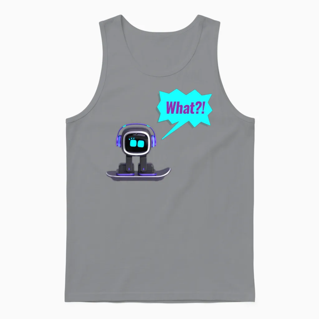 Emo Robot Unisex Tank Top in Sport Grey