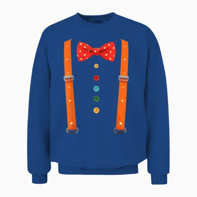 Hosenträger Clown Fliege Lustig Kostüm Karneval Fasching Unisex Sweatshirt - Royal