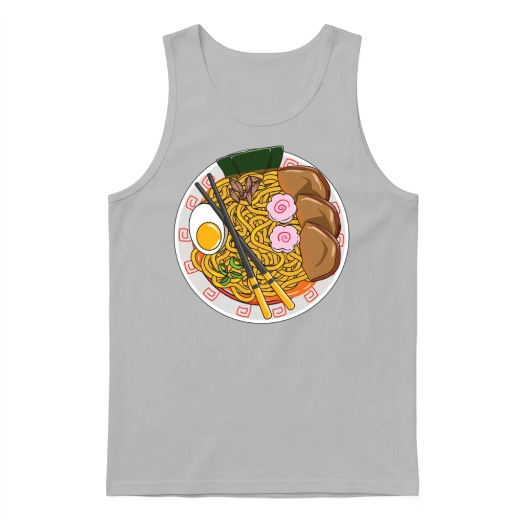 Funny Ramen Noodles Japanese Food Lover Chef Gift Unisex Tank Top - Ash