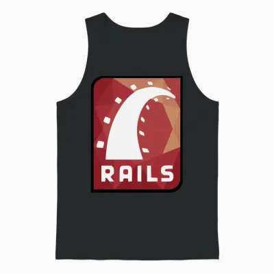Ruby on Rails Logo Unisex Tank Top - Black