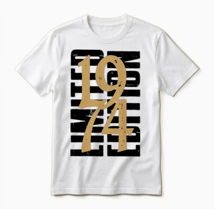 1974 Vintage 50th Birthday Unisex T-Shirt in White