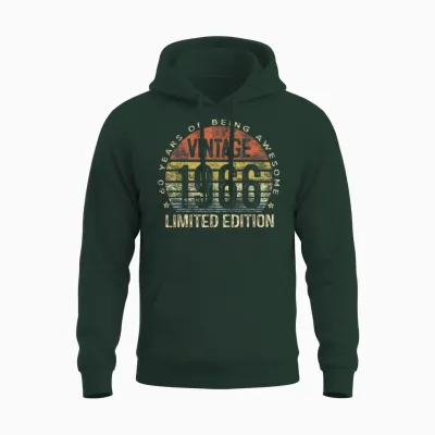 Vintage 1966 Limited Edition 60-Year-Old 60th Birthday Unisex Hoodie - Forest