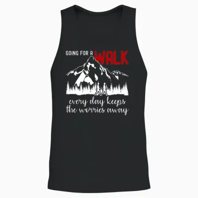 Hiking Walk Walking Outdoor Hike Unisex Tank Top - Black
