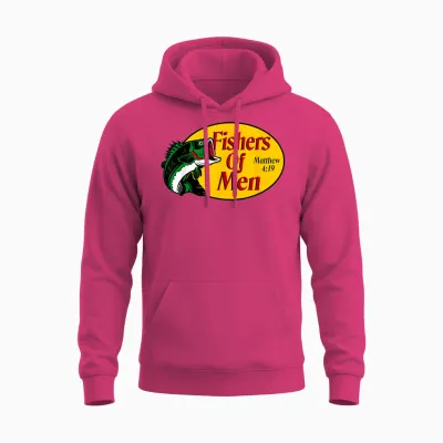 Fishers of Men Matthew 4-19 Bible Christian Fishing Lovers Unisex Hoodie - Heliconia