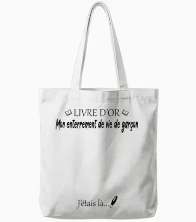 Mon Enterrement De Vie De Garçon Evg Livre D'or Humour Tote Bags - White